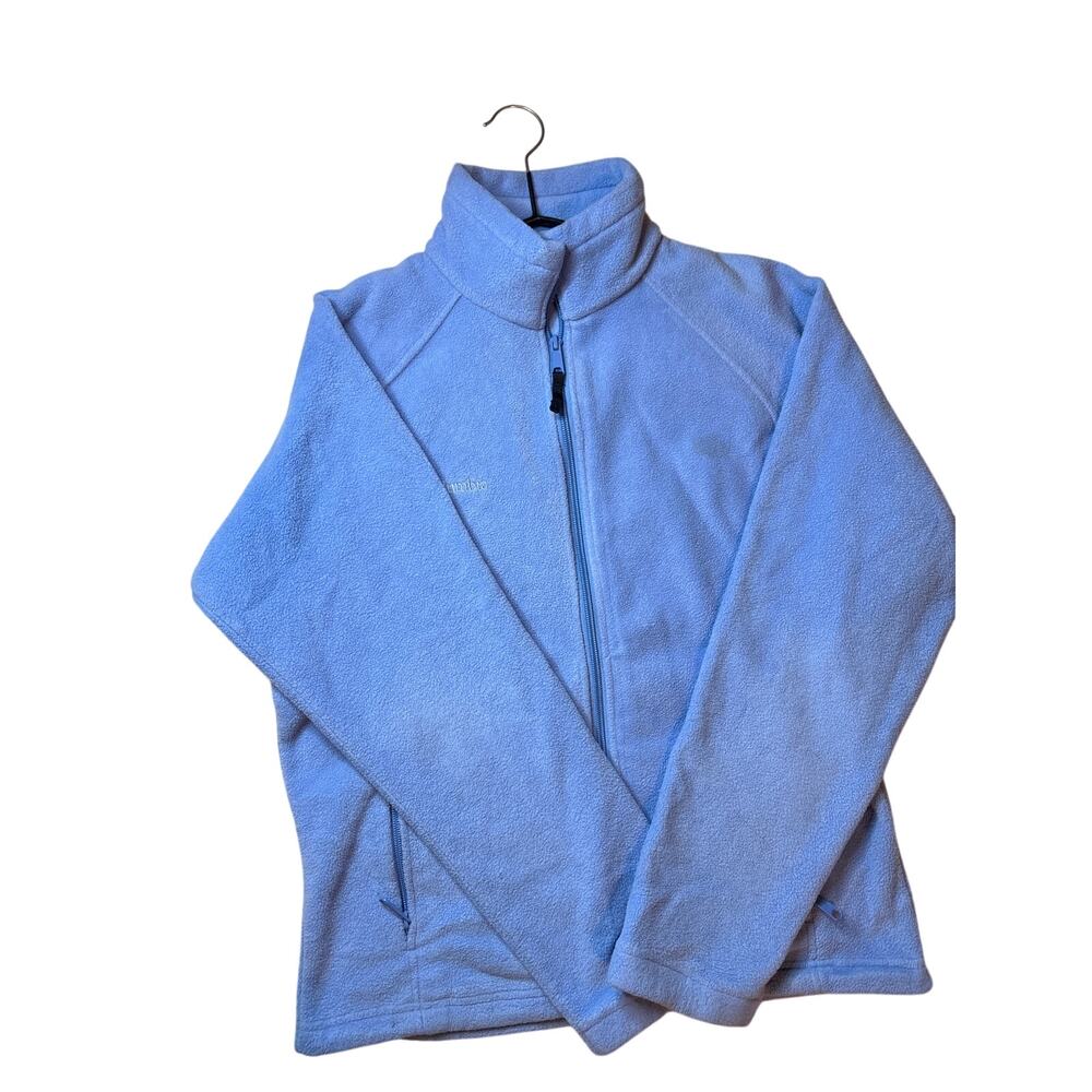 Columbia Women's Full-Zip Fleece Jacket light blue Size M EUC